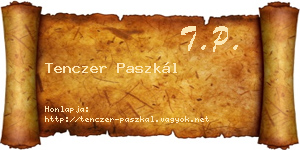 Tenczer Paszkál névjegykártya